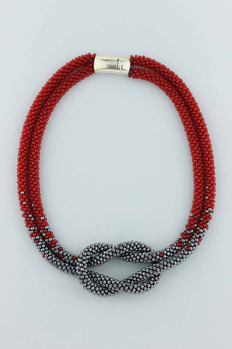 love knot beaded necklace