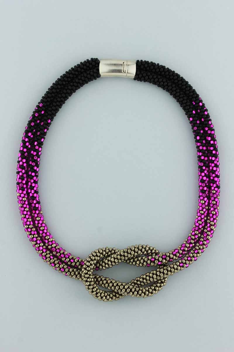 love knot beaded necklace
